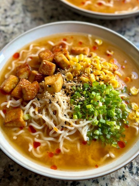 Japanese Vegan Miso Ramen with Tofu
