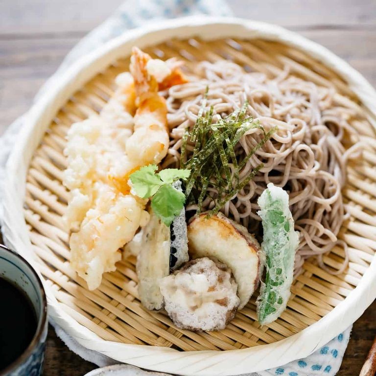 Japanese Zaru Soba with Tempura