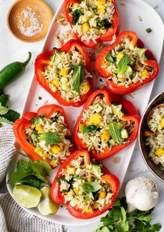 Jasmine Rice Stuffed Bell Peppers