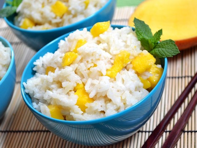 Jasmine Rice with Mango and Coconut Milk