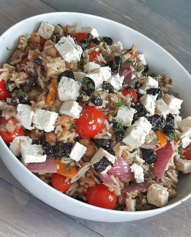 Jasmine Rice with Roasted Vegetables and Feta
