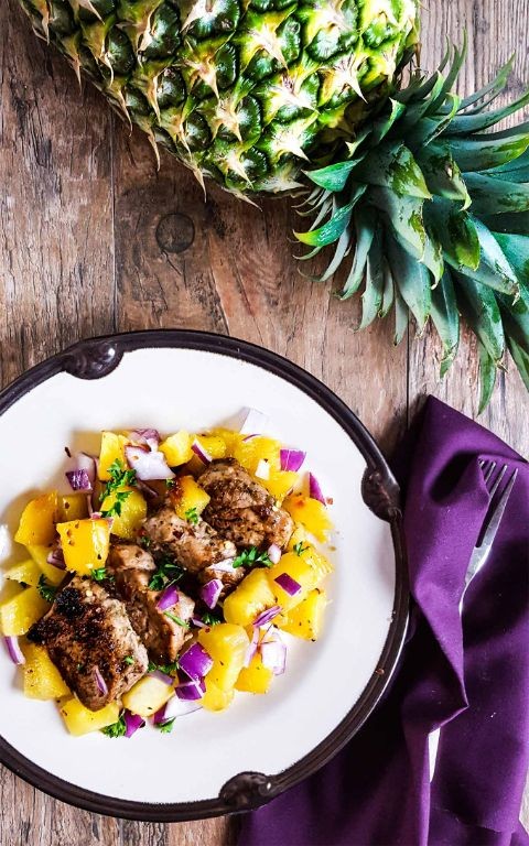 Jerk Pork Tenderloin with Pineapple Salsa