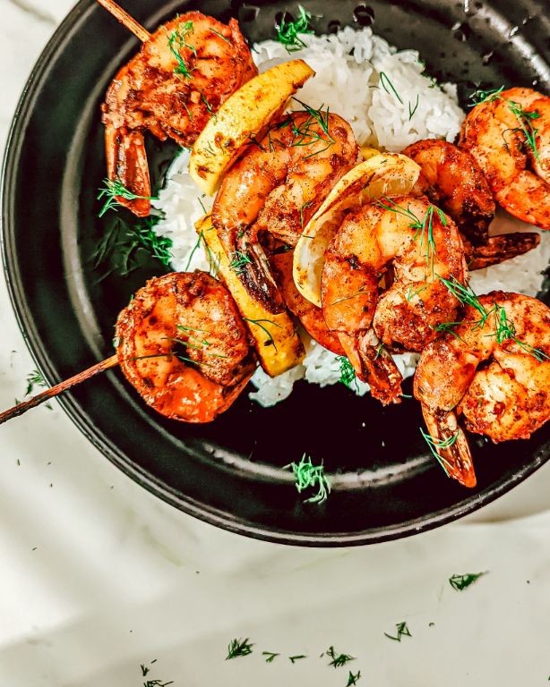 Jerk Seasoned Shrimp Kabobs