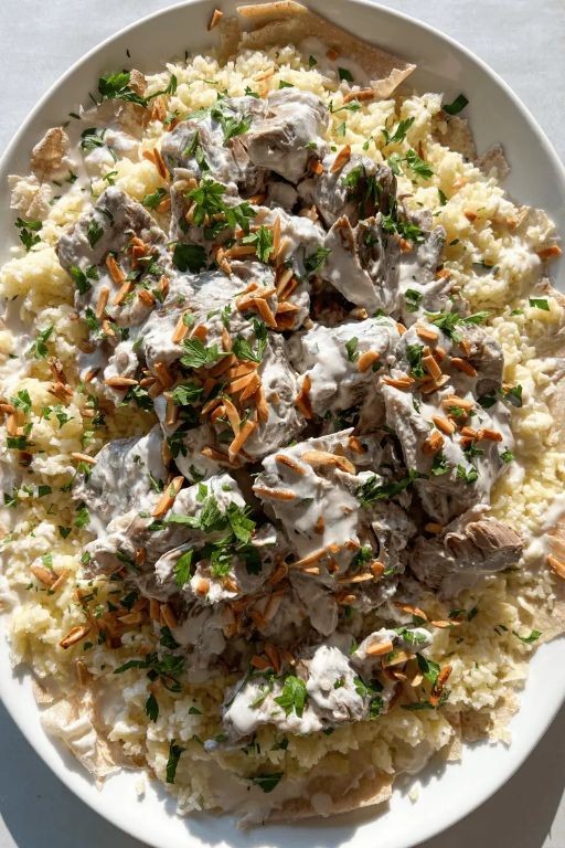 Jordanian Mansaf Chicken with Jameed Yogurt