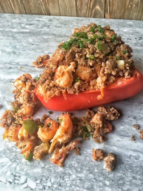 Juicy Crawfish Stuffed Bell Peppers