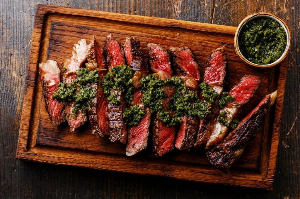 Juicy Sirloin Steak with Chimichurri Sauce