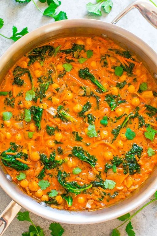 Kale and Chickpea Coconut Curry