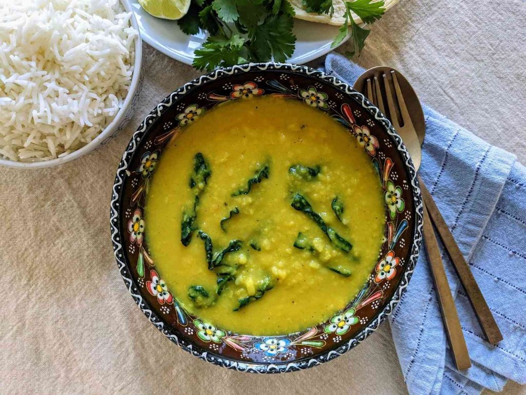 Kale and Moong Dal Curry