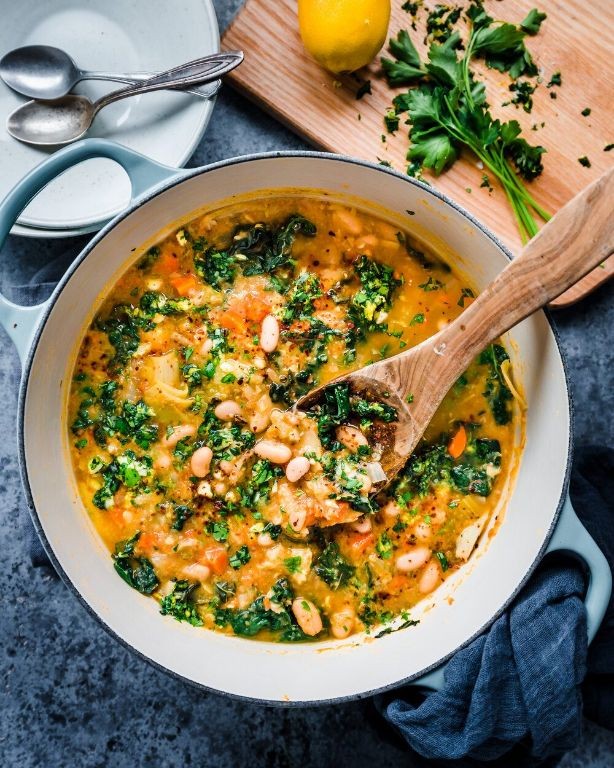 Kale and White Bean Soup with Lemon