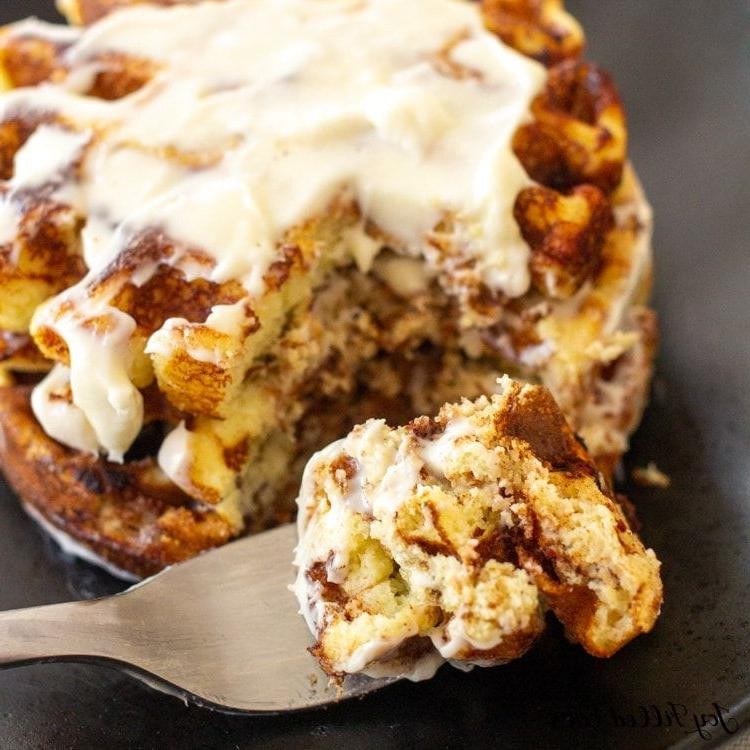 Keto Apple Chaffle with Cream Cheese Frosting