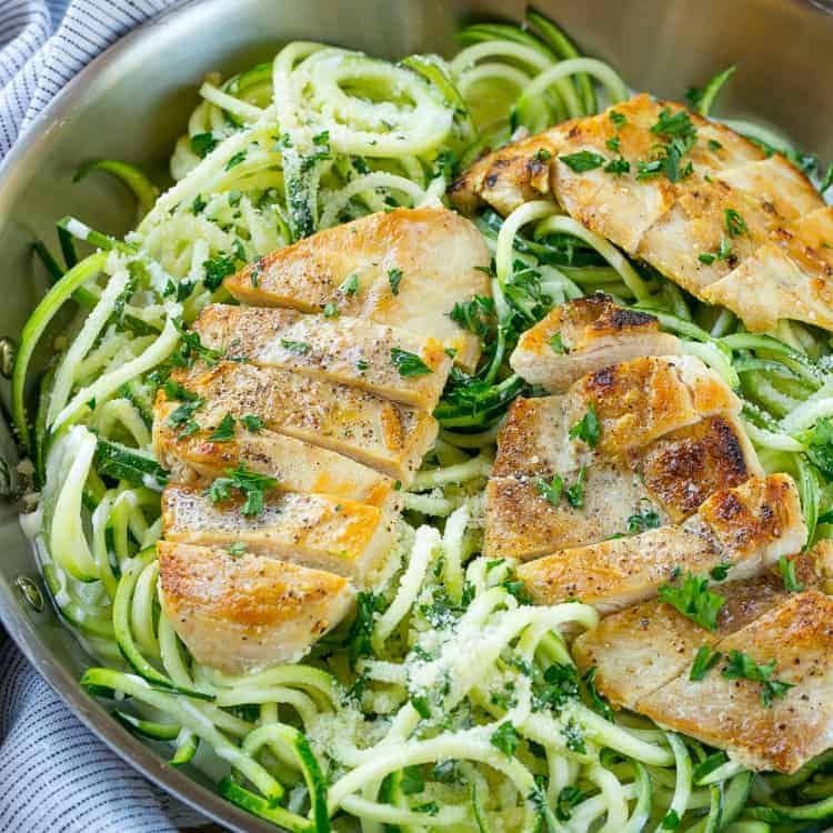 Keto Chicken Alfredo with Zoodles