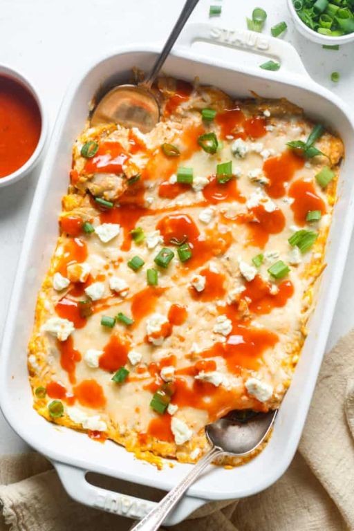 Keto Dutch Oven Buffalo Chicken Dip