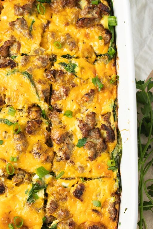 Keto Egg and Sausage Breakfast Casserole