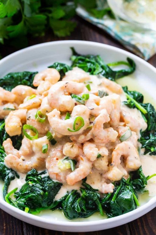 Keto Garlic Parmesan Pasta with Shrimp