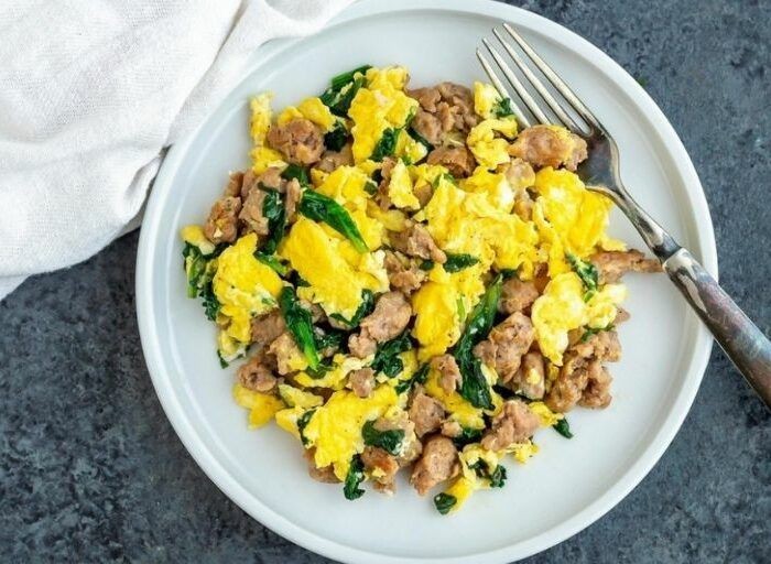 Keto Ground Turkey Breakfast Scramble