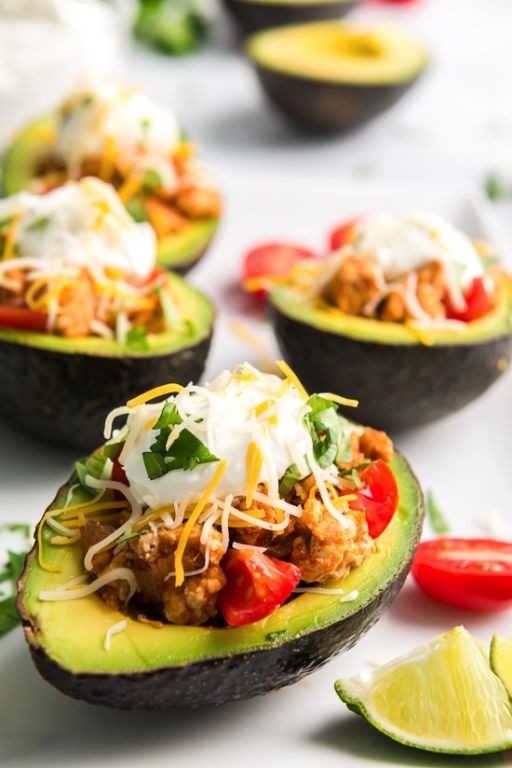 Keto Ground Turkey Stuffed Avocados