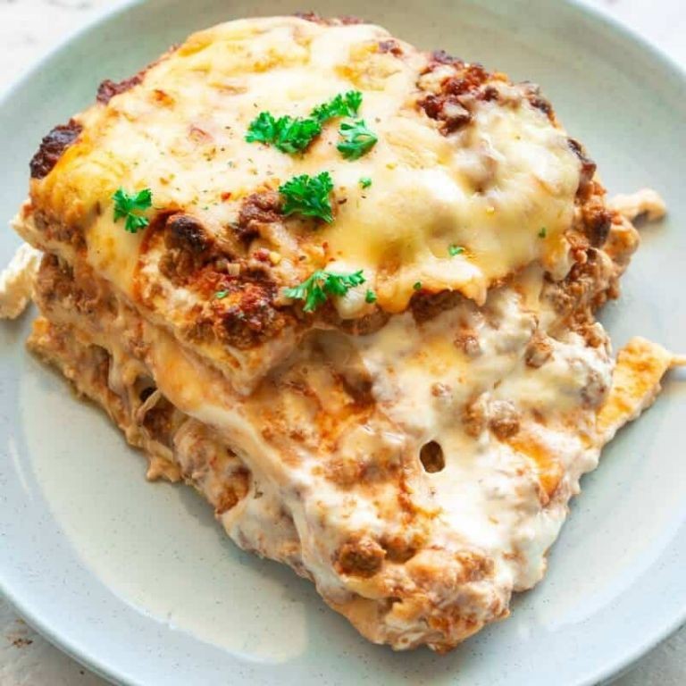 Keto Lasagna with Ground Beef and Ricotta