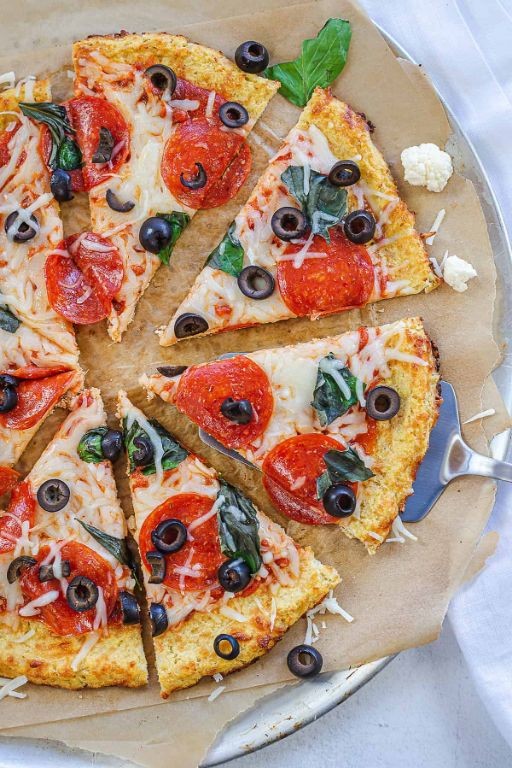 Keto Pizza with Cauliflower Crust