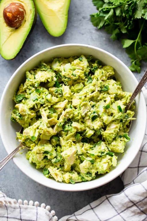 Keto Shredded Chicken Avocado Salad