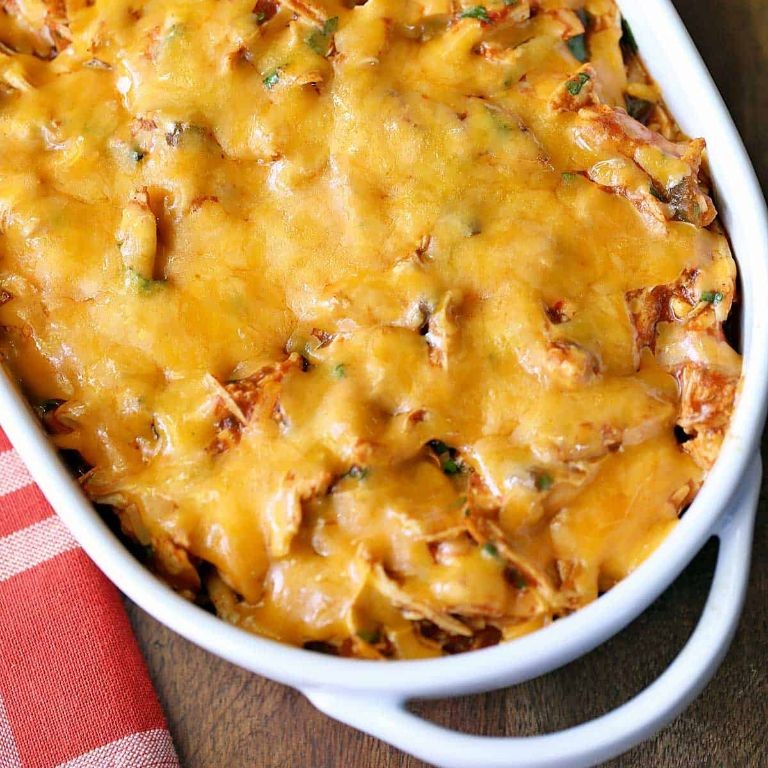 Keto Shredded Chicken Enchilada Bake