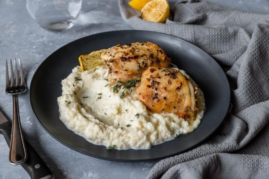 Keto Shredded Chicken and Cauliflower Mash