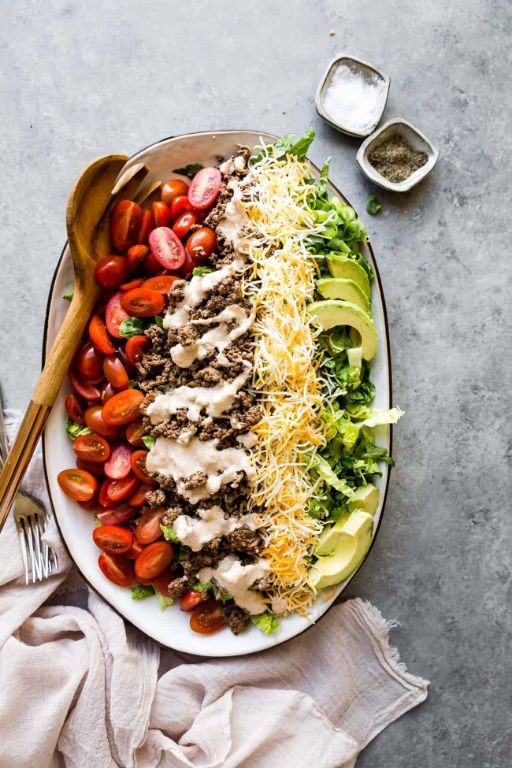 Keto Taco Salad with Ground Beef