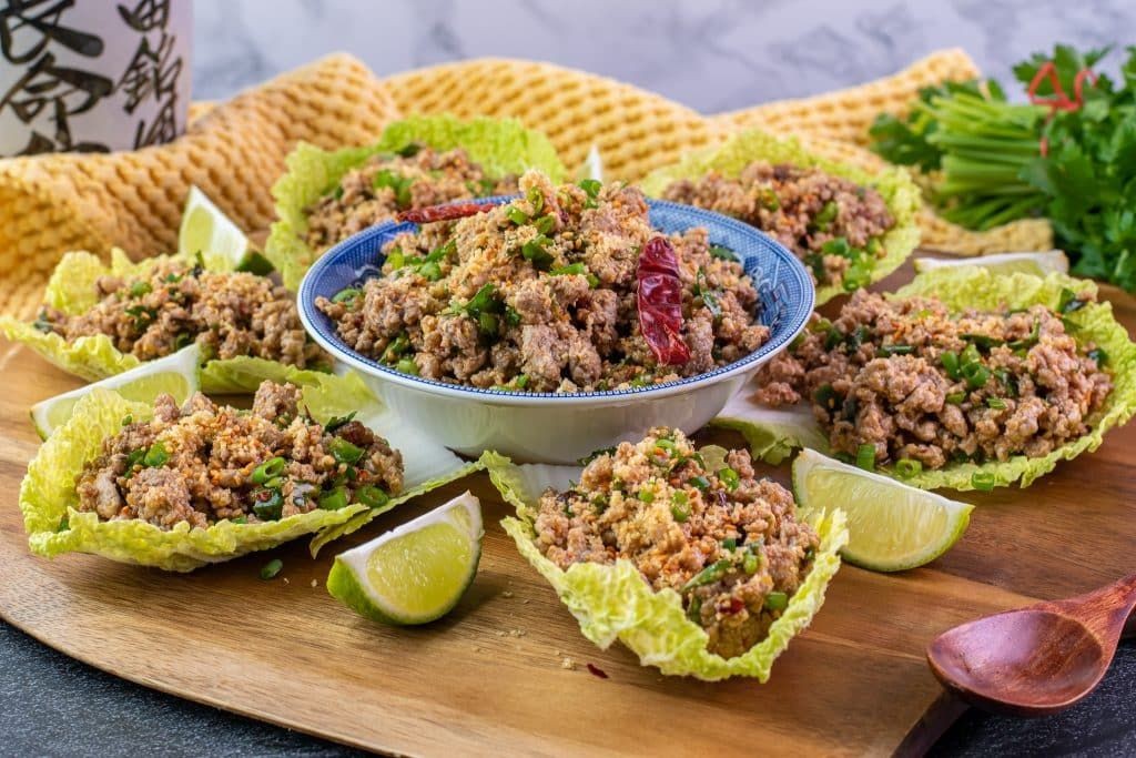 Keto-Friendly Pork Sisig with Lettuce Cups