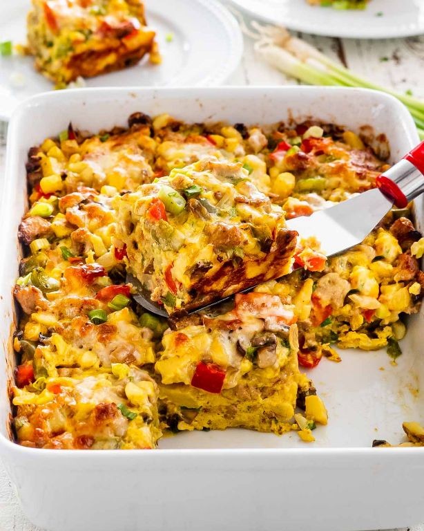 Kielbasa and Potato Breakfast Bake