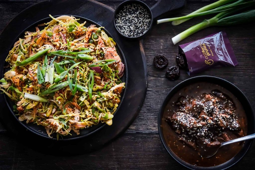 Korean BBQ Beef Flautas with Kimchi Slaw