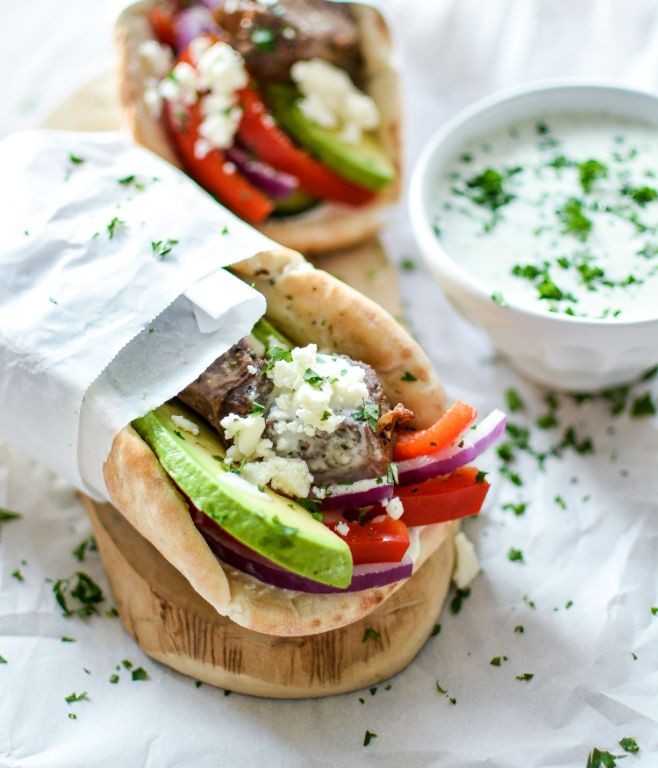 Lamb Gyros with Tzatziki Sauce