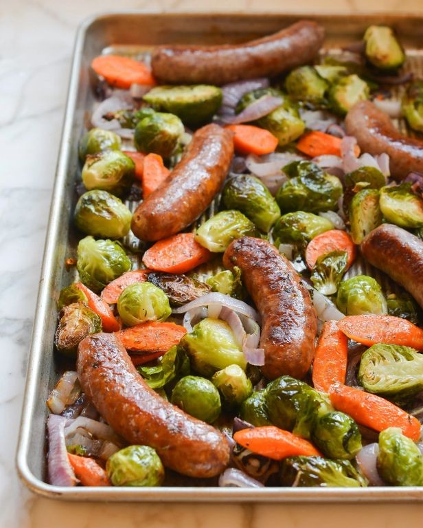 Lamb Sausage and Roasted Vegetable Medley