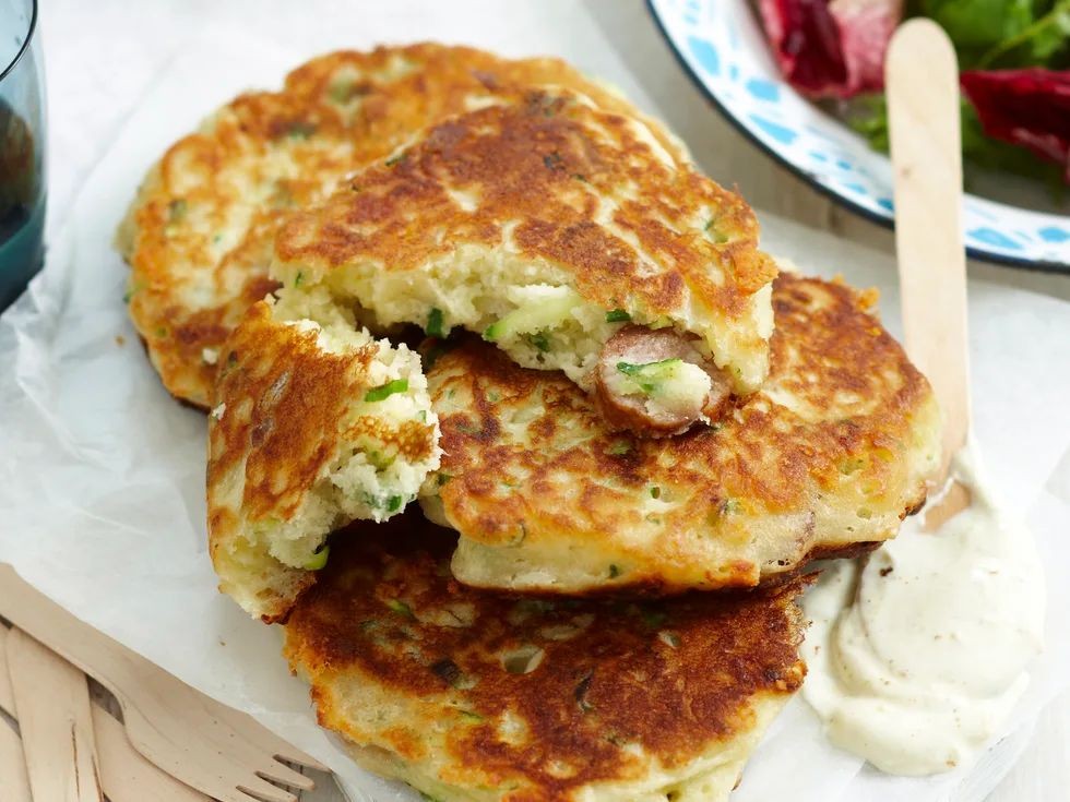 Lamb Sausage and Zucchini Fritters
