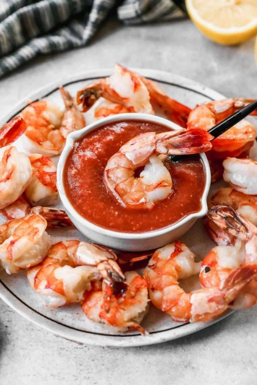 Large Shrimp Cocktail with Homemade Cocktail Sauce