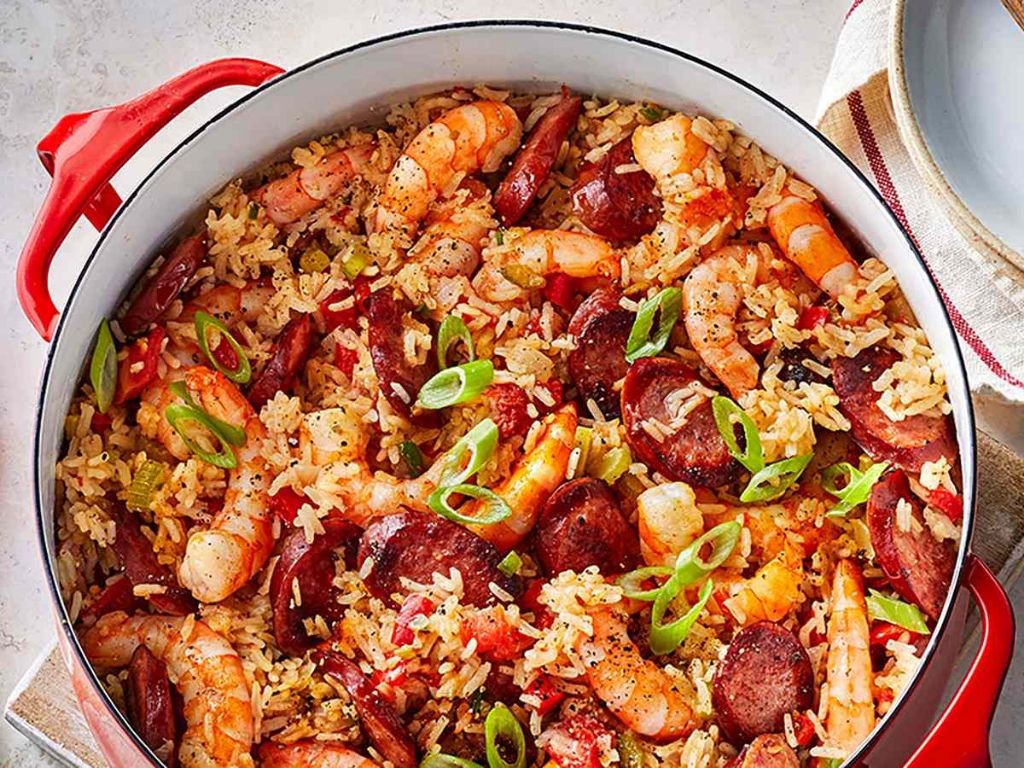 Large Shrimp and Sausage Jambalaya