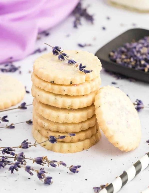Lavender Shortbread Cookies