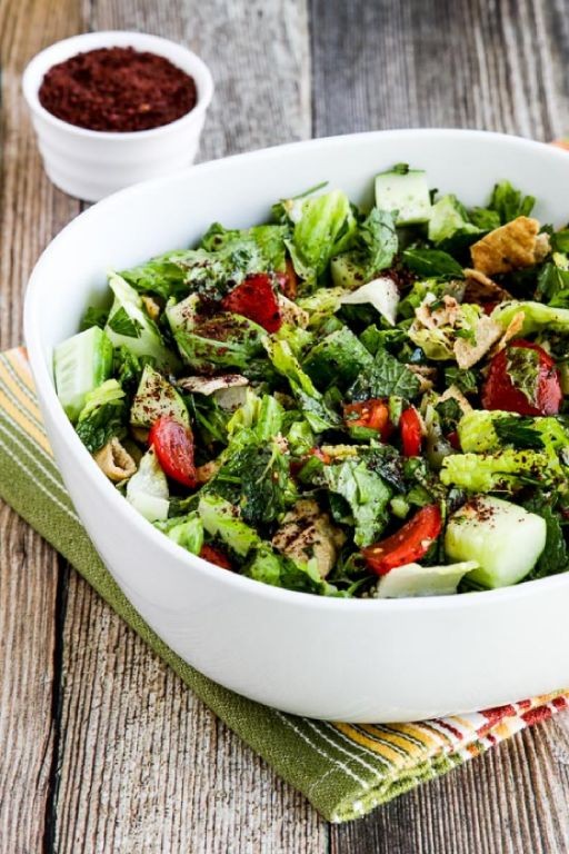 Lebanese Fattoush Salad with Sumac Dressing