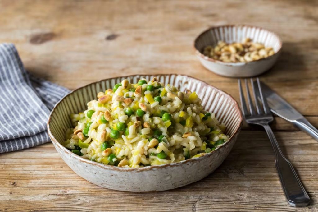 Leek and Pea Risotto