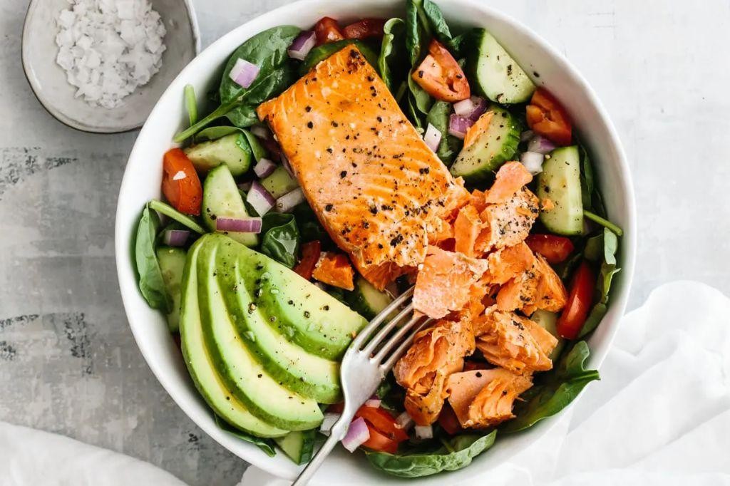 Lemon Avocado Salmon Salad