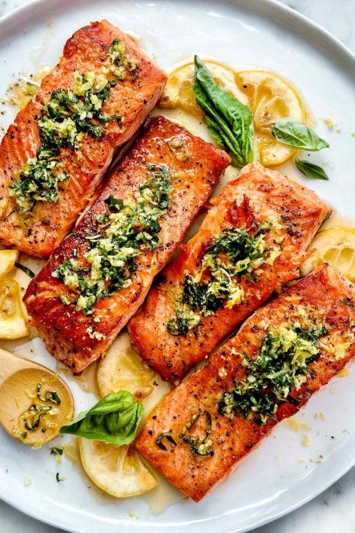 Lemon Basil Pan-Seared Salmon