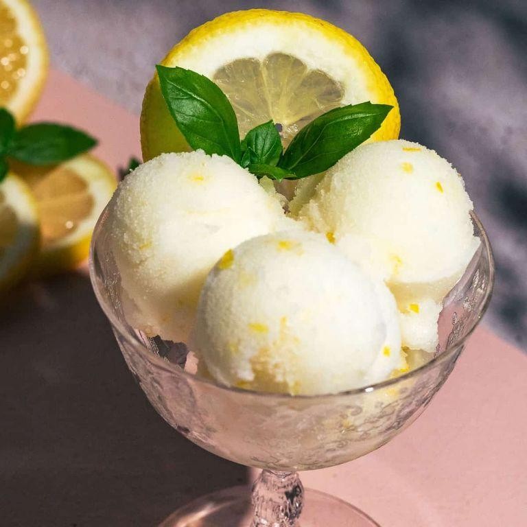 Lemon Basil Sorbet