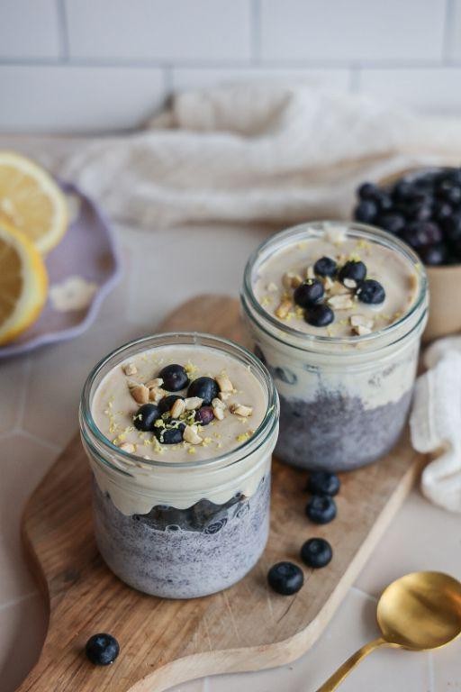 Lemon Blueberry Chia Pudding