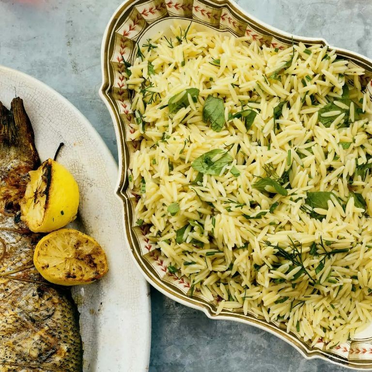 Lemon Garlic Butter Orzo