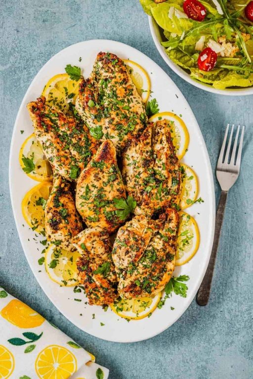 Lemon Garlic Herb Chicken Cutlets