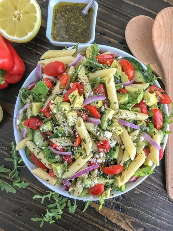 Lemon Garlic Pasta Salad