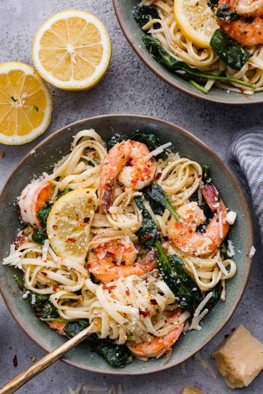 Lemon Garlic Shrimp Pasta