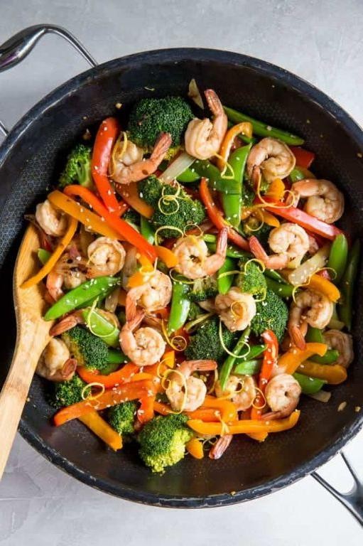 Lemon Garlic Shrimp Stir-Fry
