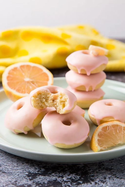 Lemon Glazed Mini Donuts