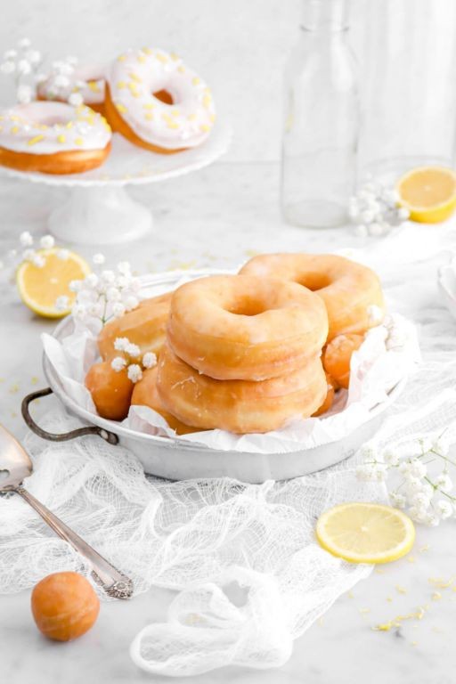 Lemon Glazed Sugar Spun Doughnuts