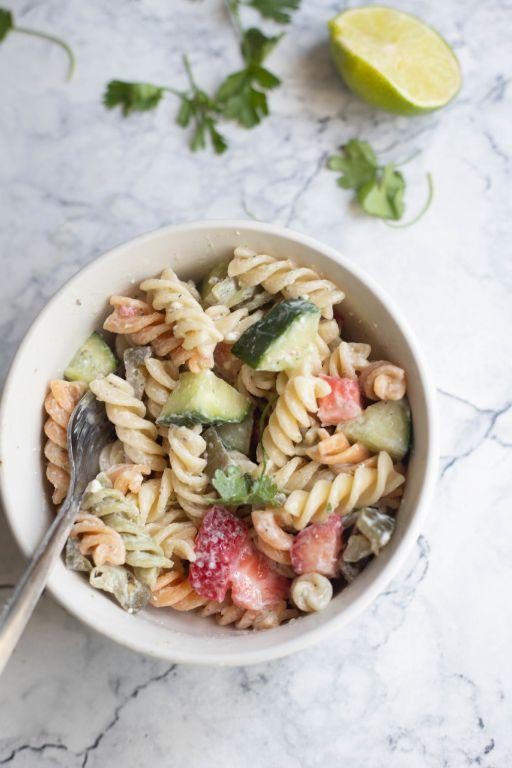Lemon Herb Cottage Cheese Pasta Salad
