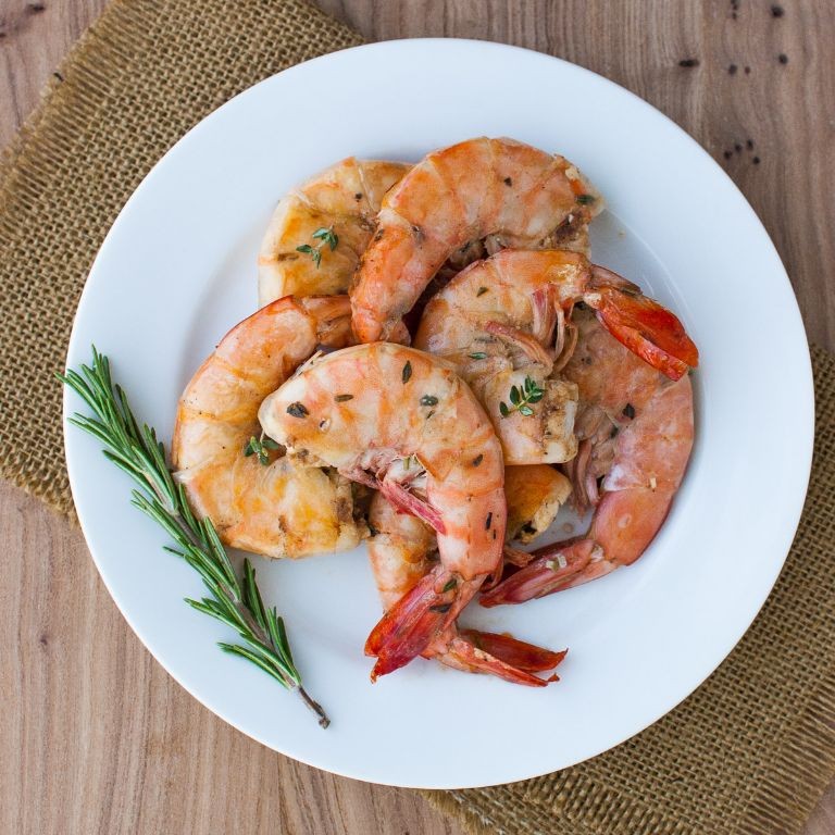 Lemon Herb Grilled Shell On Shrimp